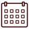 Icon of a calendar for events and happenings